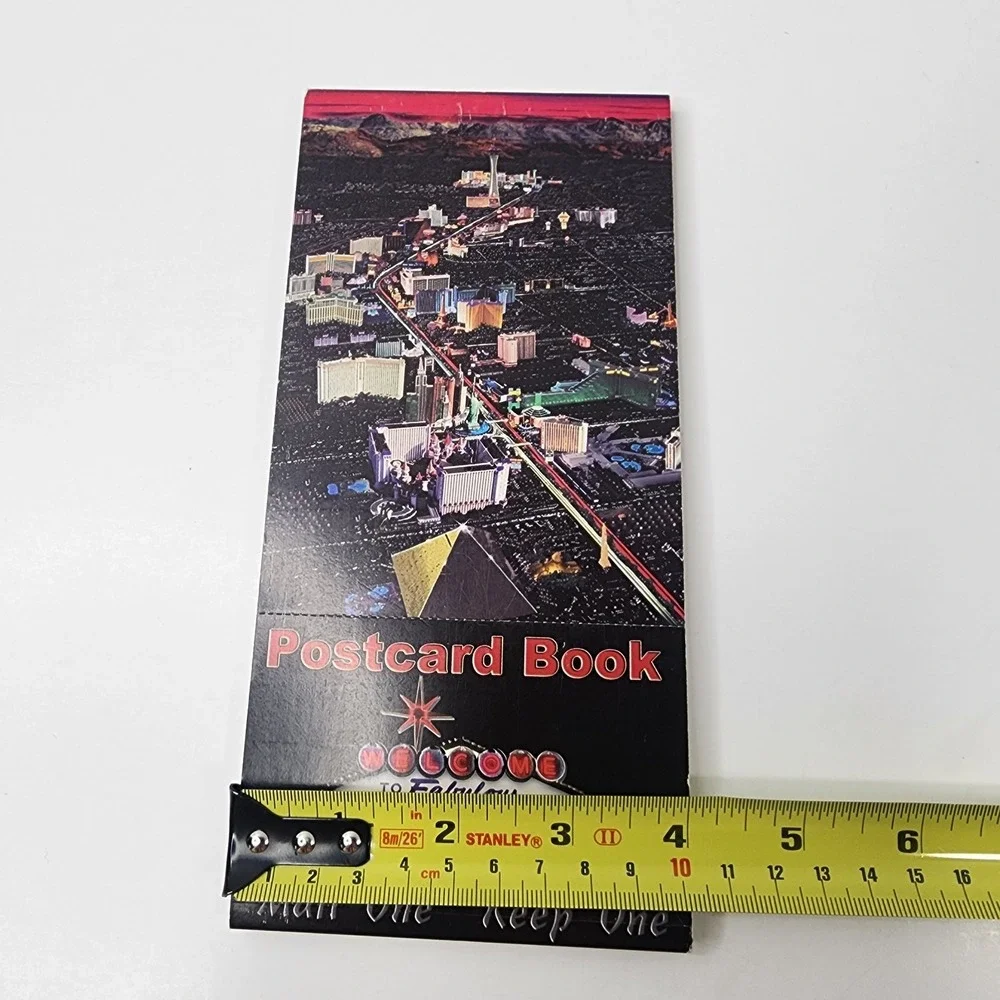 VTG Book Of 20 Las Vegas Post Cards + Mini Keeper Casinos All Attached Unused US